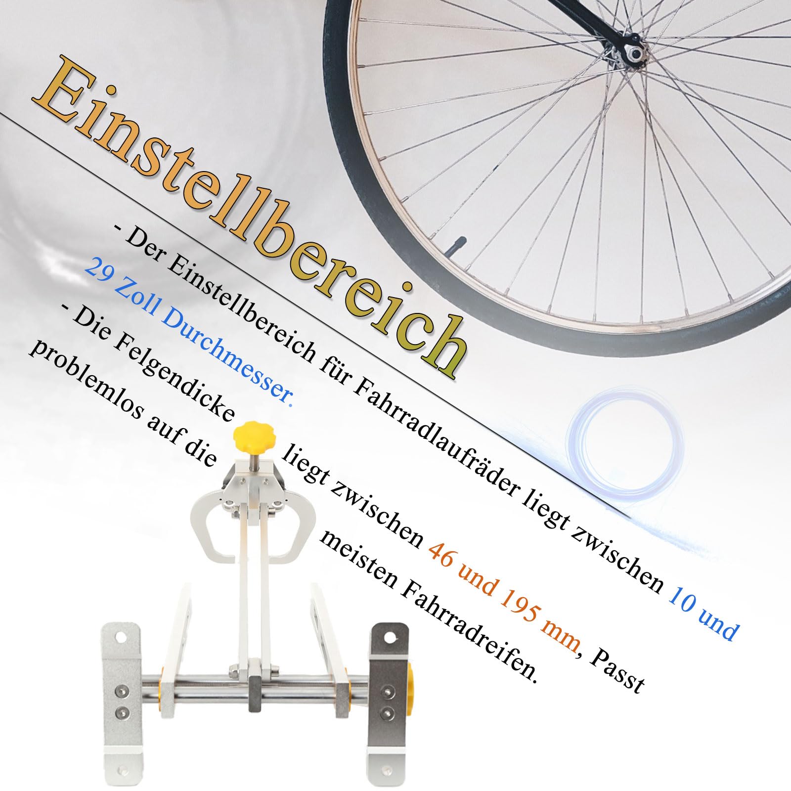 Zentrierständer Fahrrad, Felgen-Zentrierlehre Aluminiumlegierung Fahrrad-Rad-Ausrichtungs-Reparaturwerkzeug Für 10" - 29" Laufräder Mountainbikes Rennräder Fahrräder