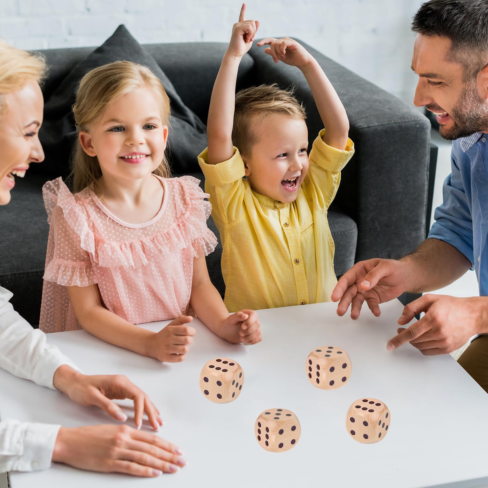 12 dadi da 30 mm – dadi in legno a sei lati per giochi da tavolo e giochi da festa