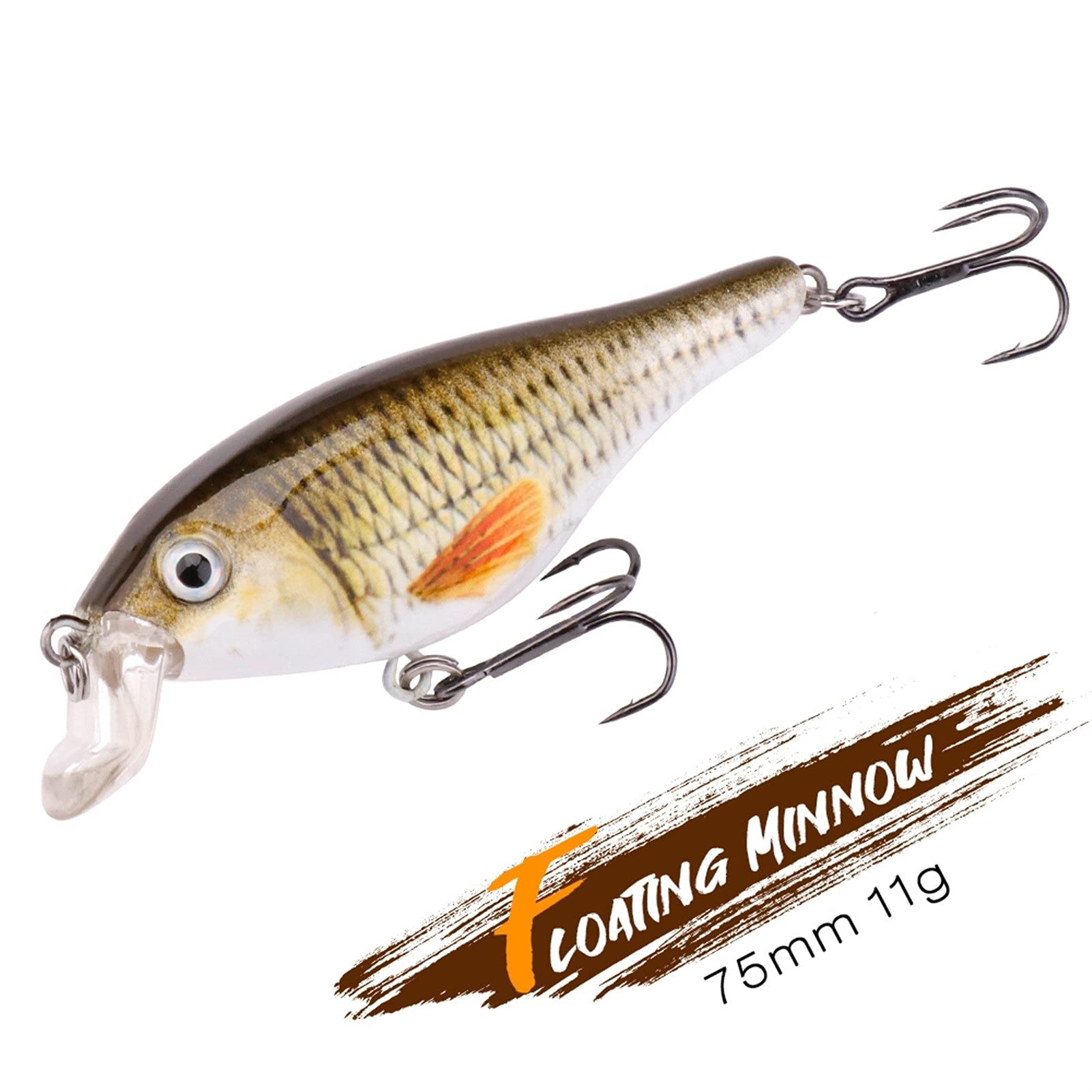 Miękkie przynęty wędkarskie, Przynęty wędkarskie 7.5cm 11g Ranny Minnow Woblery Fishing Lure Twarda przynęta Crankbait Peche Bass Sztuczne przynęty Szczupak Przynęty karpiowe Swimbait