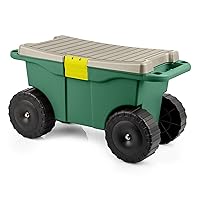 Algopix Similar Product 6 - Rolling Garden Cart with Seat  Plastic