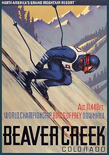 Vintage Metal Tin Sign Beaver Creek Colorado Vintage Travel Ski Posters Bar Pub Garage Diner Cafe Home Wall Decor 12x16 Inch