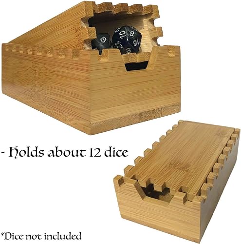 Miniatura 2 de Torre de dados de bambú | Estuche de madera de edición especial | Perfecto para DM, Mini juegos, jugadores de rol, DND, mazmorras y dragones |