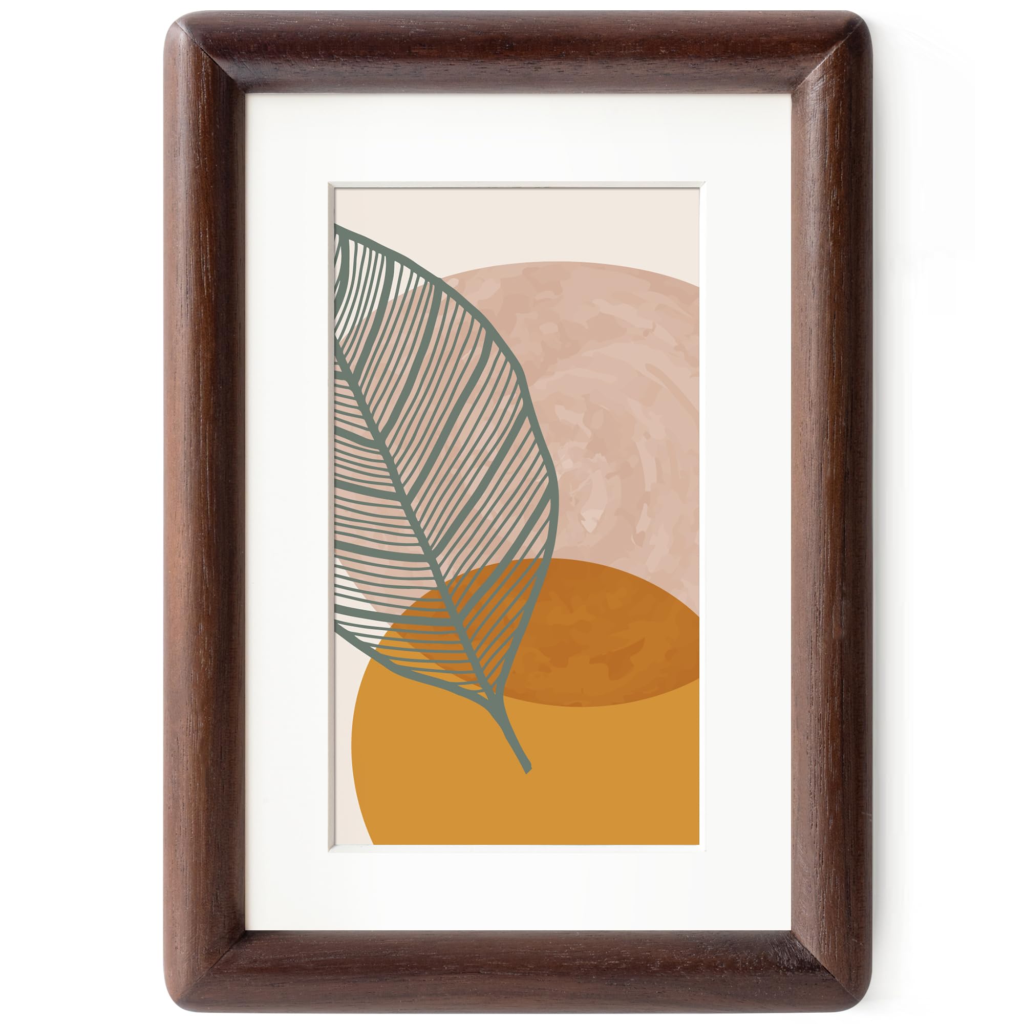 Axeman 6x4 Photo Frames with Mount for 3.5x5, Oak Wood, Tempered Glass โ image 1