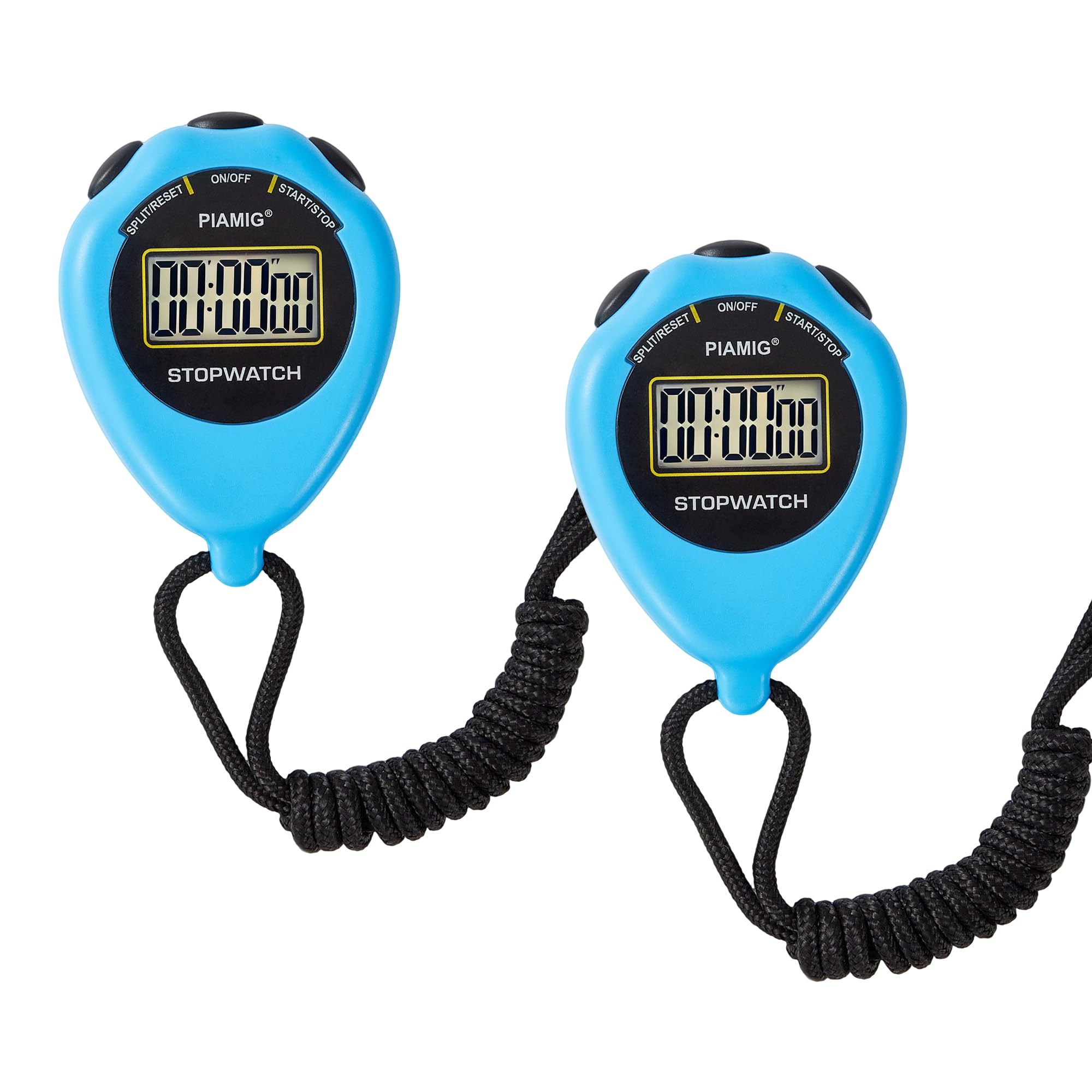 Stopwatch Sport Timer Only Stopwatch Mode,2 Pack Large Display Digital Stopwatch Timer with ON/Off Operation,No Alarm Silent Digital Stop Watch for Sports Kids Coaches (Blue)-image-15