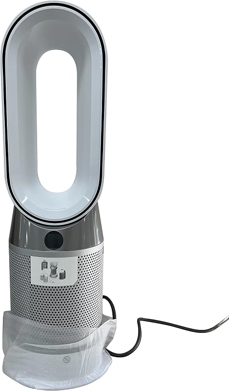 Purificador de Aire Caliente + Frío Puro Dyson, Calefactor + Ventilador, Conexión Wi-Fi, Control Remoto, Blanco/Plata, HP04 (Renovado)