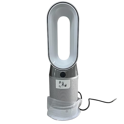 Dyson HP4A Pure Hot + Cool HEPA Air Purifier Heater + Fan - White/Silver, Remote Control, 360° Filtration System (AB10 - Long)