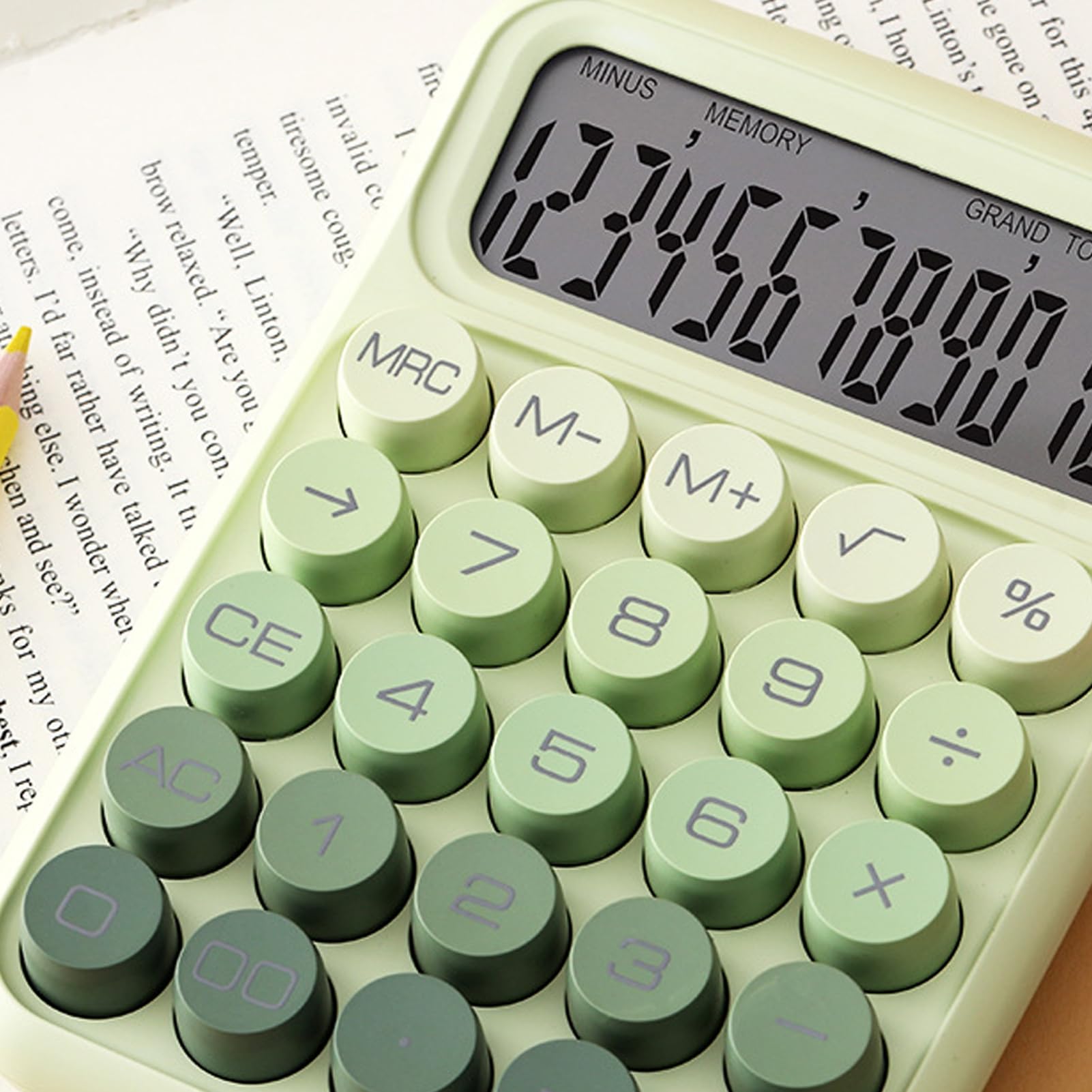 Calculatrice Mécanique 12 Chiffres Grand écran LCD Grand