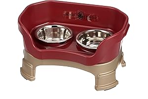 Neater Feeder Small Dog Deluxe Adjustable Height - Mess-Proof Cranberry