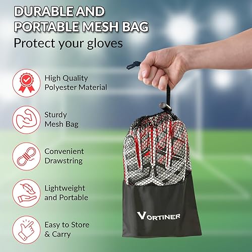 Miniatura 4 de Guantes de fútbol para jóvenes. Set de guantes de portero y toalla de entrenamiento y bolsa de guantes. Guantes de portero Guantes de fútbol Guantes