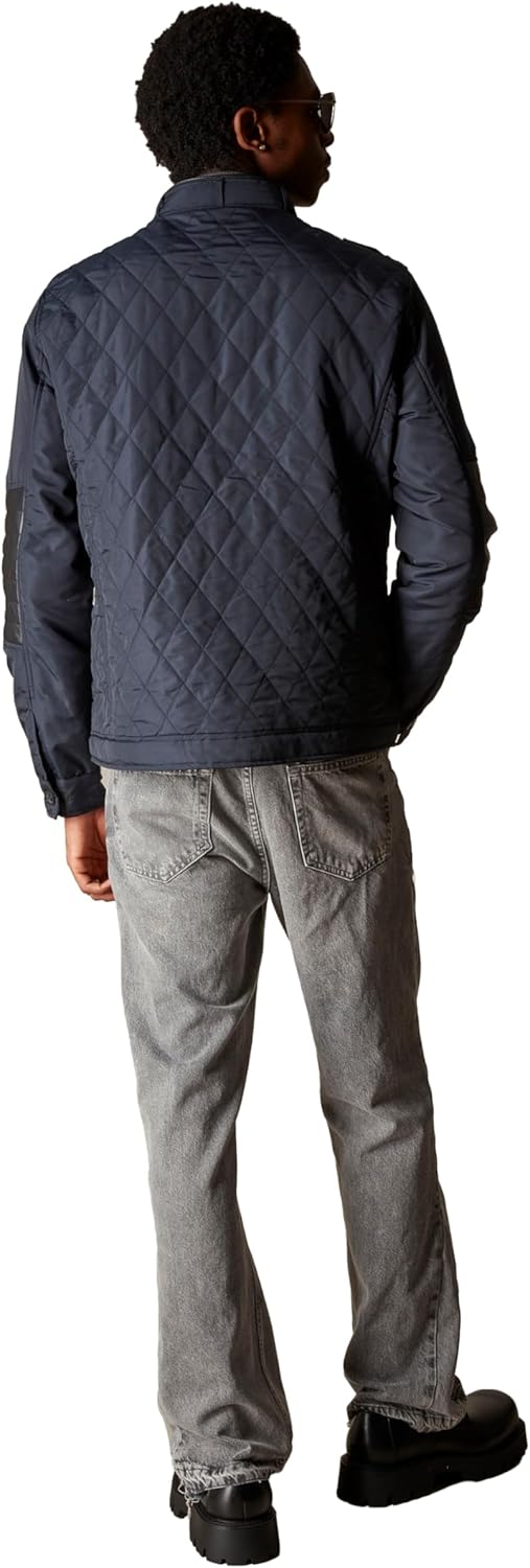 Members Only Belmont Men's Quilted Bomber Jacket | Men's Winter Diamond Quilted Outerwear - Image 3