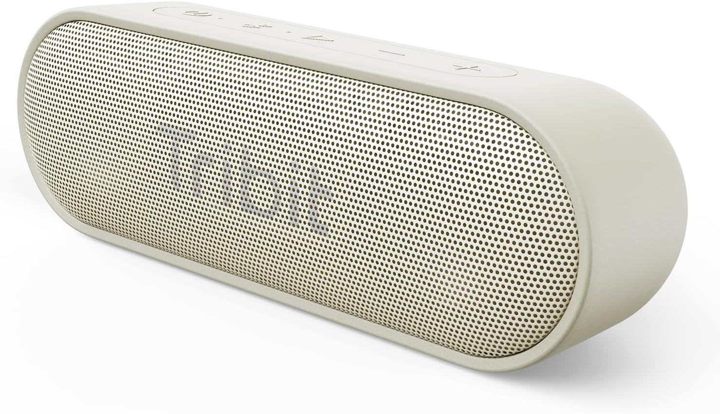 Tribit XSound Go Bluetooth Speaker, 16W Portable Wireless Speaker with Loud Sound, 24H Playtime, IPX7 Waterproof, Custom EQ, XBass, BT5.3, TWS Pairing, Type-C, Outdoor/Home/Travel/Beach/Shower (Beige)