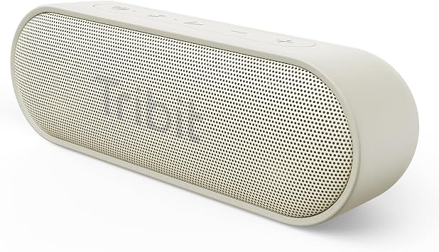 Tribit XSound Go Bluetooth Speaker, 16W Portable Wireless Speaker with Loud Sound, 24H Playtime, IPX7 Waterproof, Custom EQ, XBass, BT5.3, TWS Pairing, Type-C, Outdoor/Home/Travel/Beach/Shower (Beige)