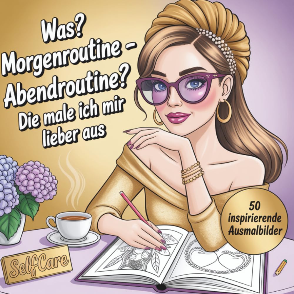 Was? Morgenroutine- Abendroutine? Die male ich mir lieber aus: Ausmalbuch