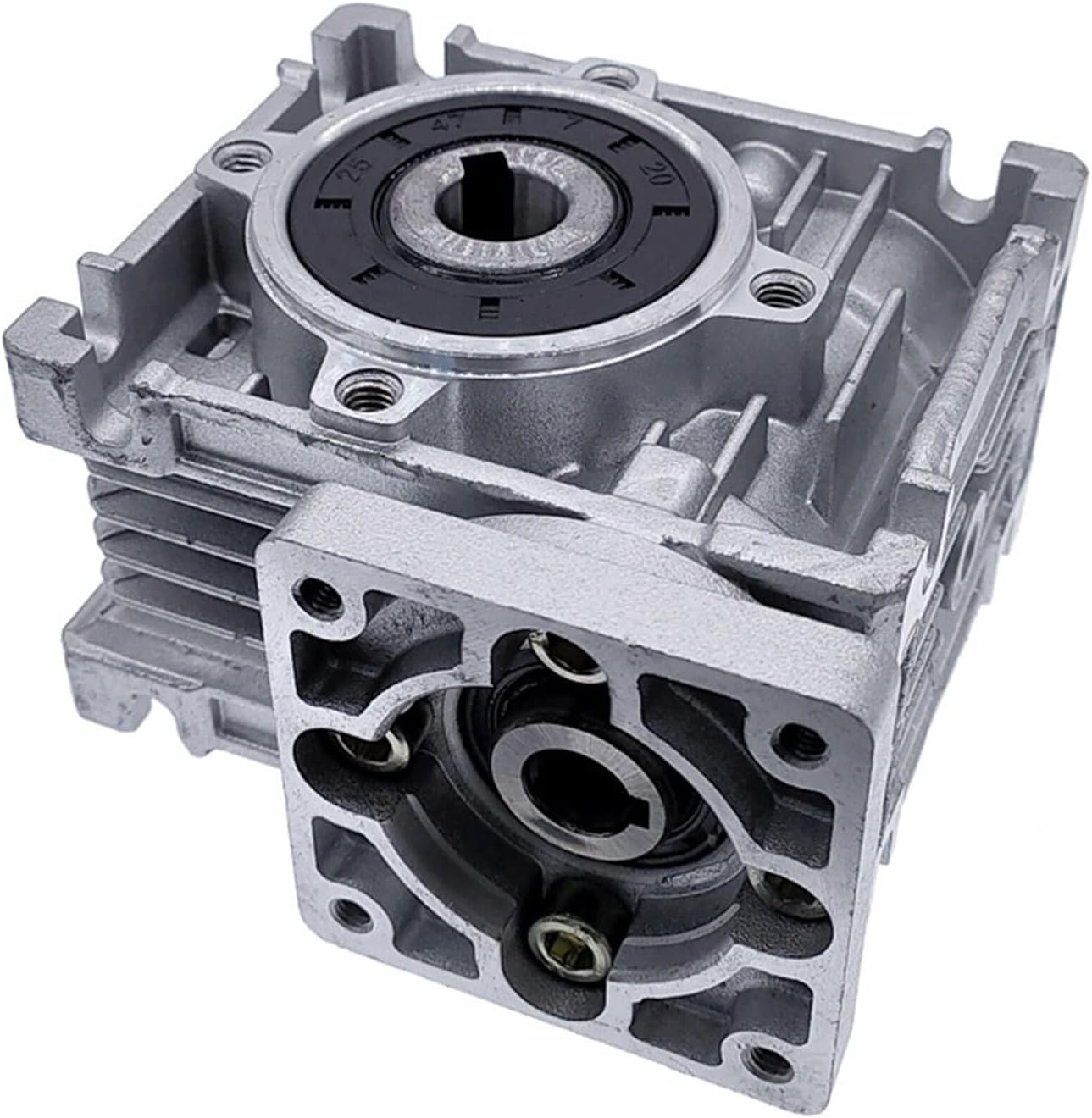 Speed Box Worm Gearbox Speed Reducer for NEMA 23 Motor, 14mm Output 5:1-80:1 RV030, Worm Gearbox DC Motor Speed Reducer Reducer Gearhead (Size : 10 to 1)