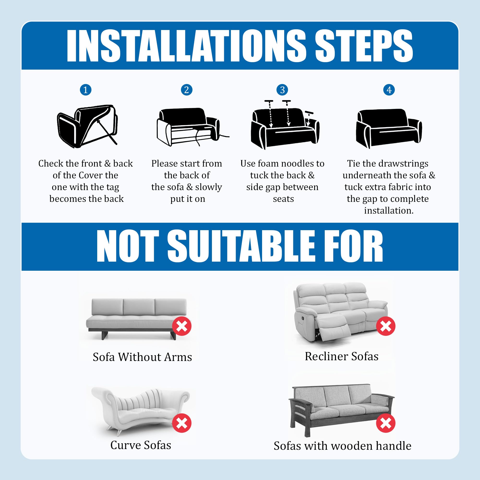 Sofa Cover 3 Seater - Protect & Refresh! -8