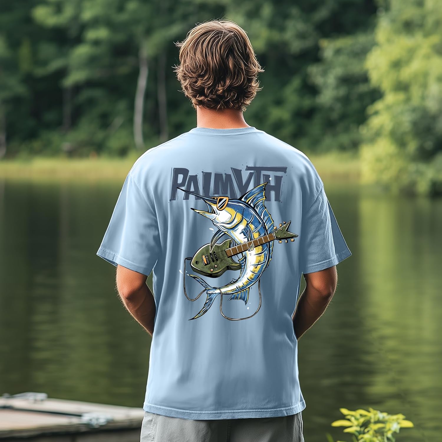 Palmyth Fishing Shirts for Men Short Sleeve T-Shirt UPF 50+ Sun Protection UV Tee - Image 3