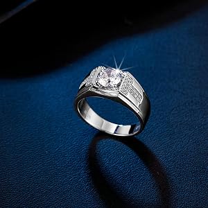 Anello da uomo con moissanite, argento sterling 925, anello con sigillo, anello da uomo con moissanite ovale VVS1, anello di fidanzamento da uomo, fede nuziale, regalo per lui - Italia Anello da uomo con moissanite, argento sterling 925, anello con sigillo, anello da uomo con moissanite ovale VVS1, anello di fidanzamento da uomo, fede nuziale, regalo per lui - Italia