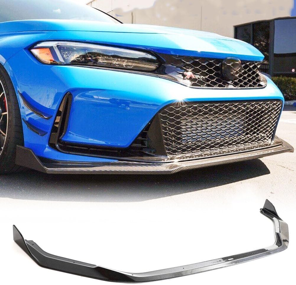 Carbon Fiber Front Bumper Lip Spoiler for Honda Civic Type R Hatchback 4-Door 2023+ Front Chin Spoiler Lip Splitter Air Dam Protector Add-on Factory Outlet
