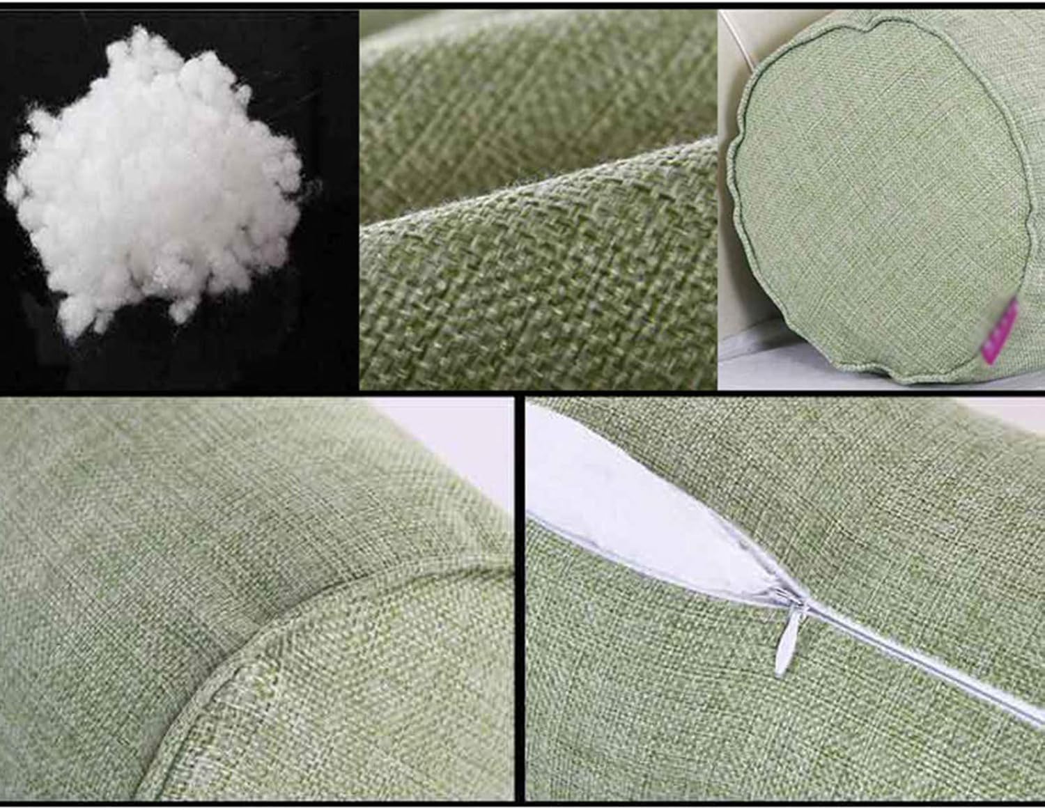 Rundes Nackenrollen-zylinderpolster-körperkissen Mit Abnehmbarem, Waschbarem Bezug, Ergonomisch Geformte Entlastung Von Rücken, Nacken Und Wirbelsäule Während des Schlafs, 2, 15 * 60cm