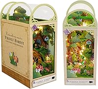 Vista 1 de Roroom Kit de Rincón de Libros DIY, Casa de Muñecas Booknook Inserto Decorativo para Estantería Callejón, Rompecabezas de Madera 3D con Inserto