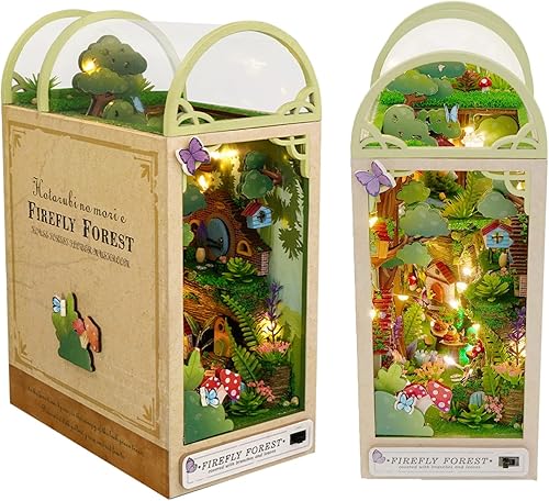 Roroom Kit de rincón de libros de bricolaje casa de muñecas libro de bricolaje callejón de madera rompecabezas de madera 3D con rincón de libros Roroom Kit de rincón de libros de bricolaje casa de muñecas libro de bricolaje callejón de madera rompecabezas de madera 3D con rincón de libros