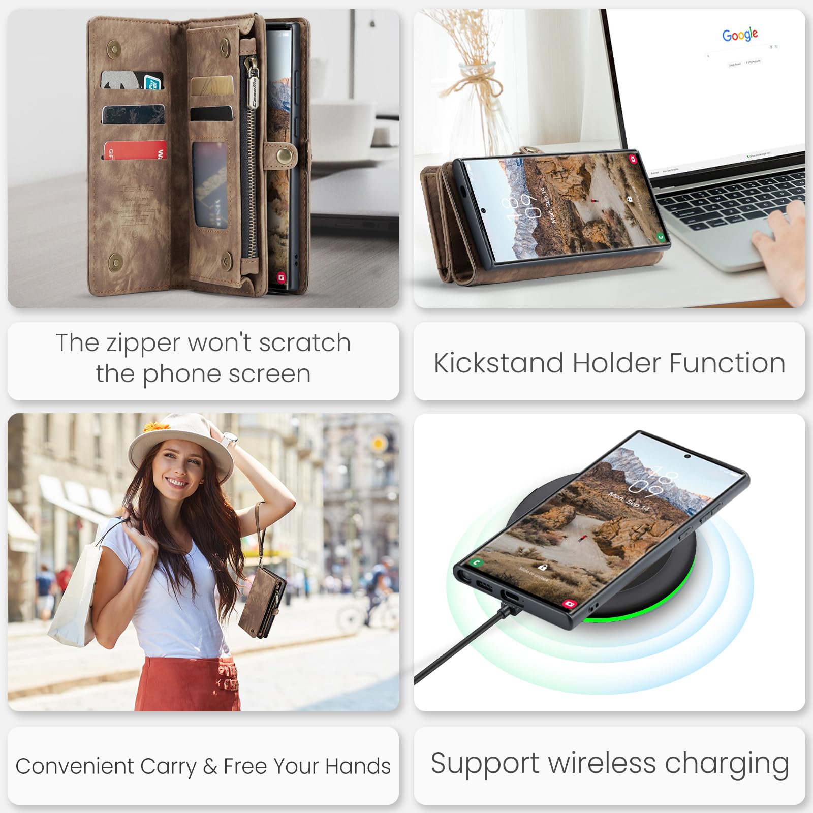 Amazon.com: XIMAND for Samsung Galaxy S24 Ultra Case with 8