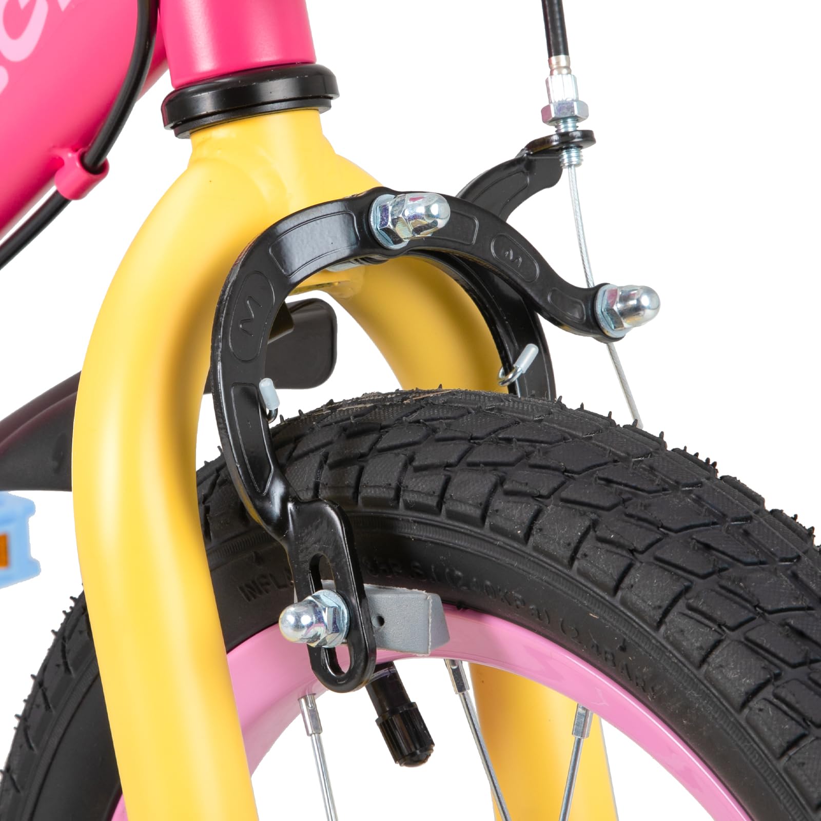 STITCH Macaron 12/14/16/18 Pouces Vélo d'enfant pour Filles & garçons de 2-9 Ans, vélo de Fille avec Panier & Roues stabilisatrices