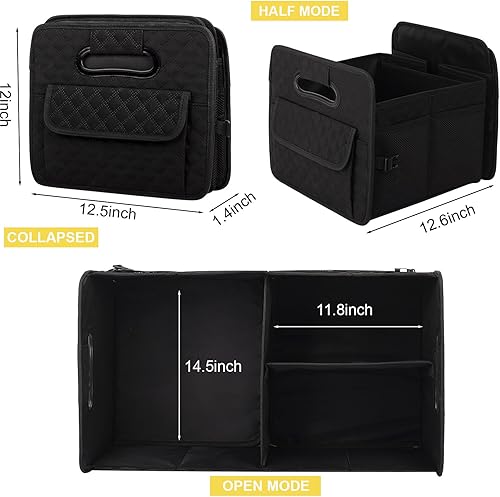 Miniatura 9 de JiatuA - Organizador de maletero para SUV, organizador de almacenamiento plegable con múltiples compartimentos, accesorios de automóvil ajustables