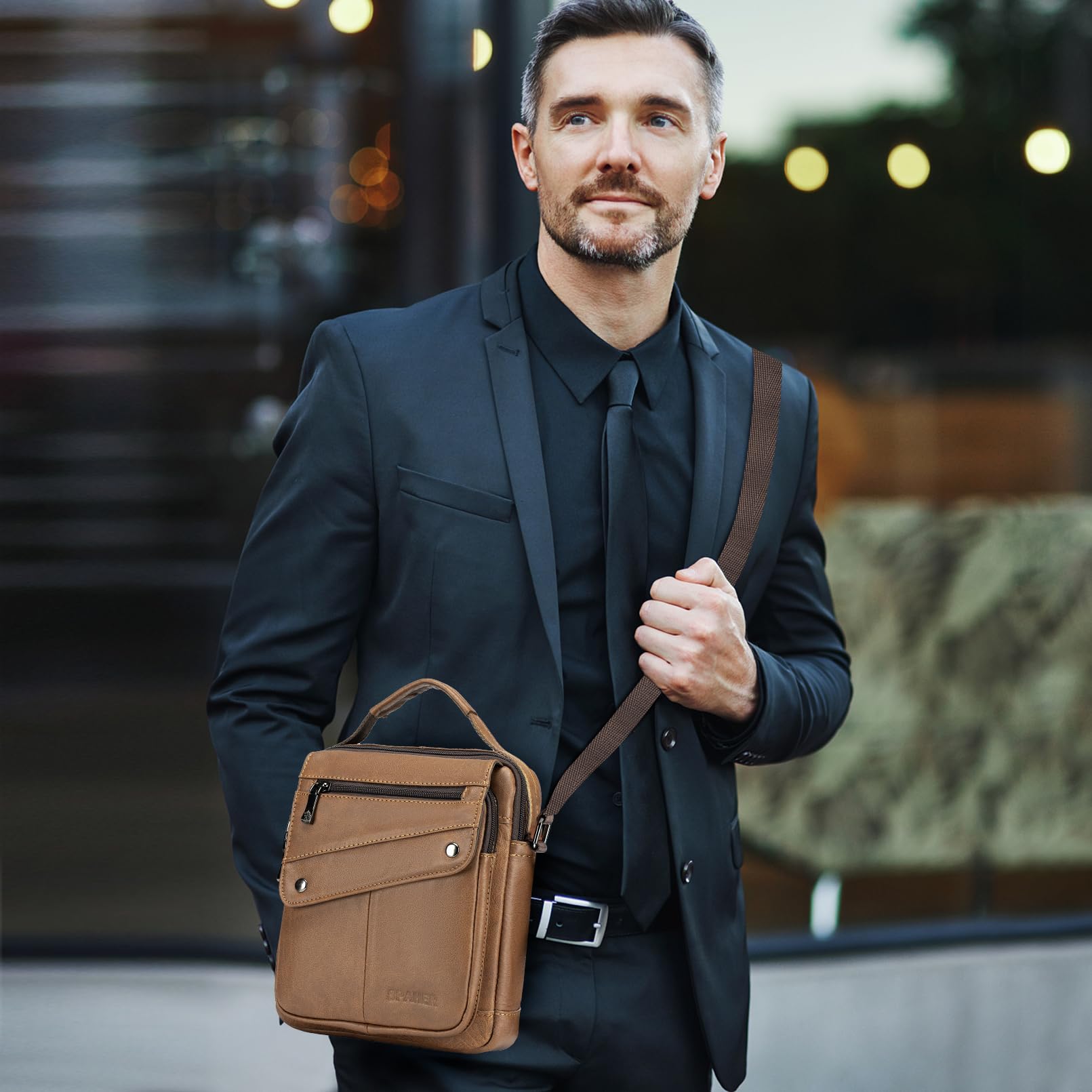 SPAHER Herren B357 Herren-Umhängetasche