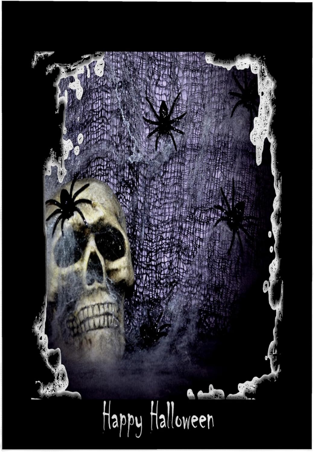 3dRose Web Spider and Skull Halloween Skull Design 22x30 Bath Hand Pool Towel