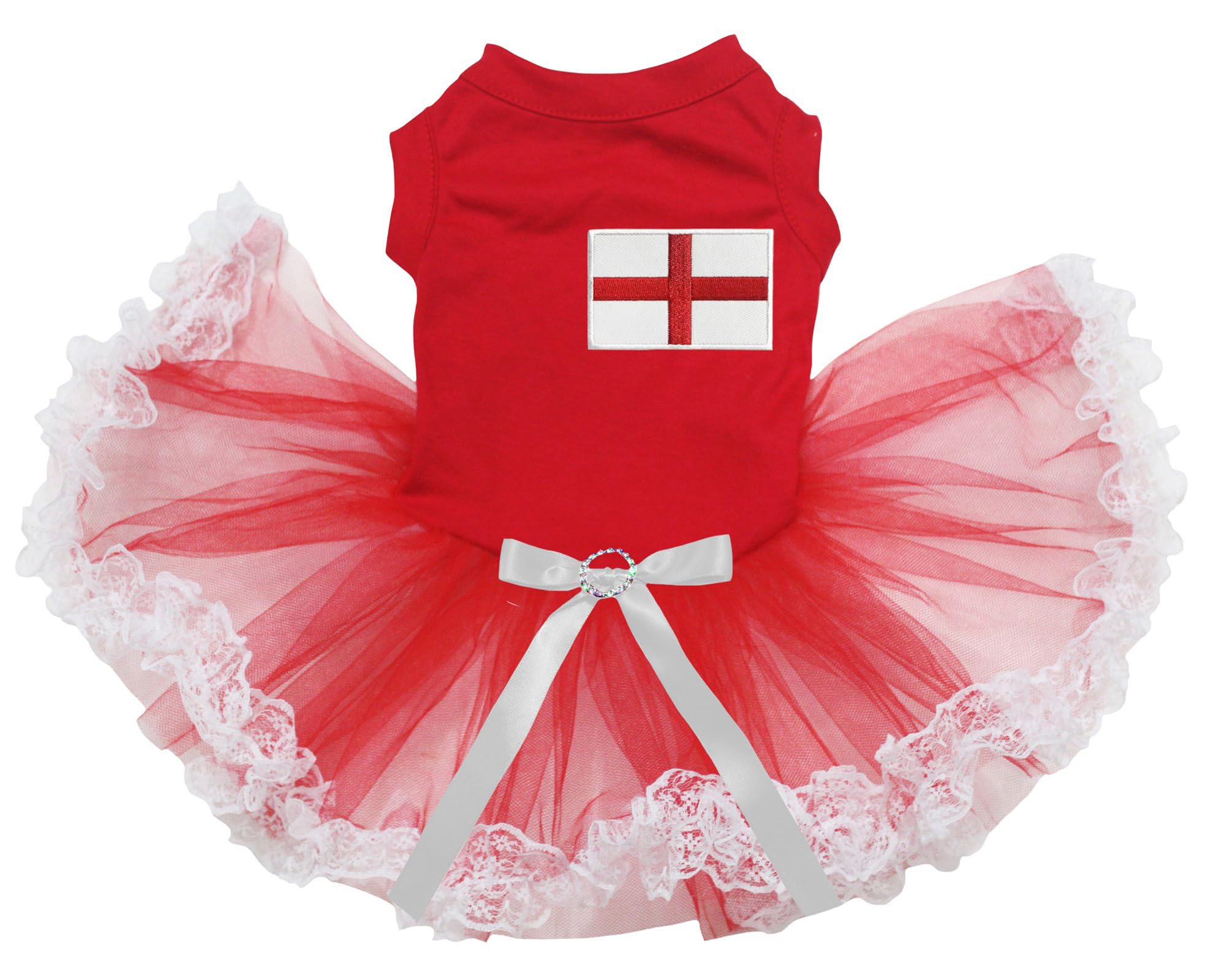 Robe pour chien Angleterre rouge pour les promenades citadines en été