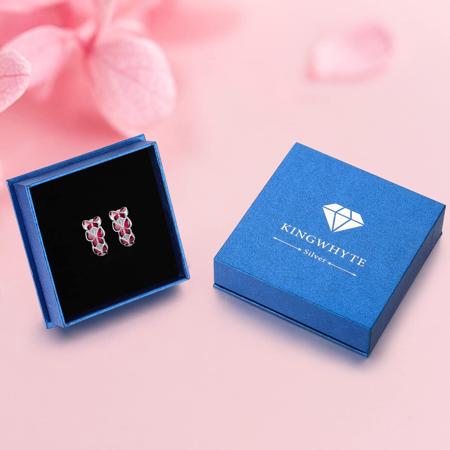 Pendientes de aro de mariposa de plata de ley 925, multicolor, pequeños pendientes de mariposa hipoalergenicos, regalo de cumpleaños para mujeres y niñas