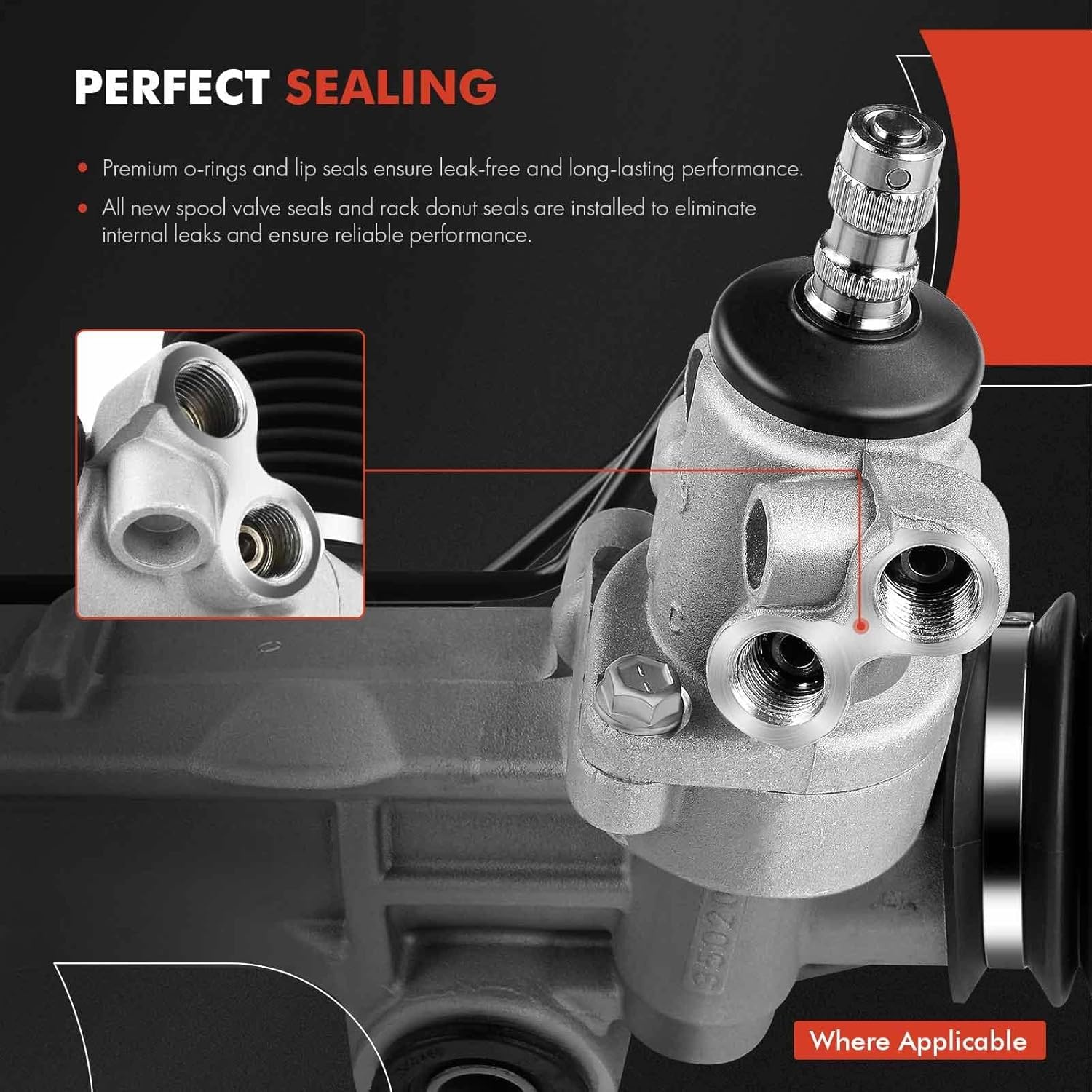 A-Premium - Hydraulic Power Steering Rack and Pinion Compatible with Honda Civic 2006 2007 2008 2009 2010, 1.8L