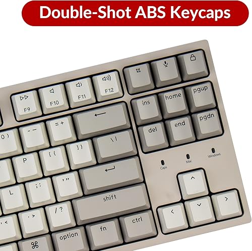 Miniatura 6 de Keychron C1 Tenkeyless Layout - Teclado mecánico con cable de 87 teclas para Mac, interruptor mecánico marrón Keychron / teclas ABS de color retro /