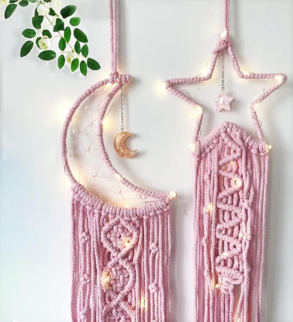 Moon Star Dream Catchers Boho Bedroom Decorations