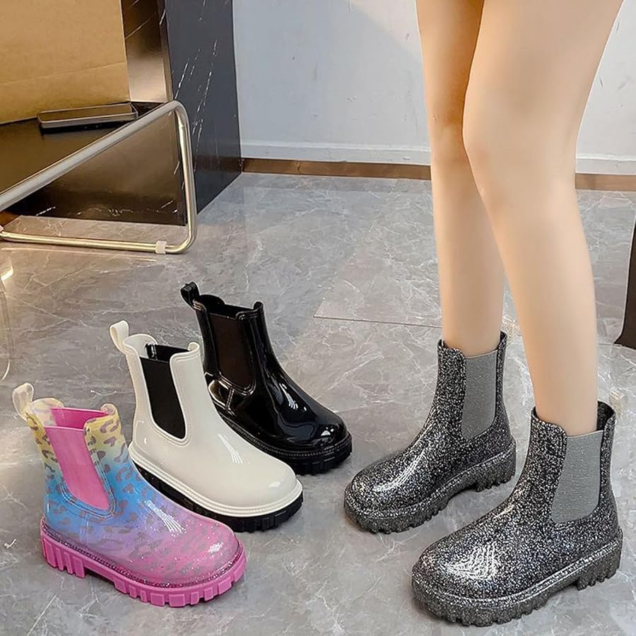Bottes D'eau Doublées Pour Femme 2025 - Antidérapantes, Respirantes - Chaussures De Pluie Confortables Pour Jardin, été - Noir