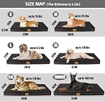 Patas Lague Lit de chien orthopédique Grand chien size 91x61cm,Lits de lit de lit pour animaux de compagnie avec couvercle lavable amovible et fond antidérapant, noir