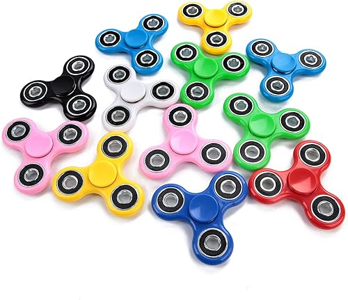 Miniatura 2 de SCIONE Fidget Spinner a granel 10 unidades Tri-Spinner escritorio de oficina aula TDAH anti ansiedad enfoque dedo Fidget spinners alivio estrés