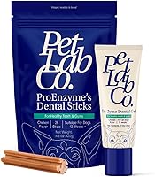 Vista 1 de PetLab Co. ProEnzyme Kit dental – Pasta de dientes para perros y palitos dentales para el cuidado dental diario del perro. Ayuda a mantener