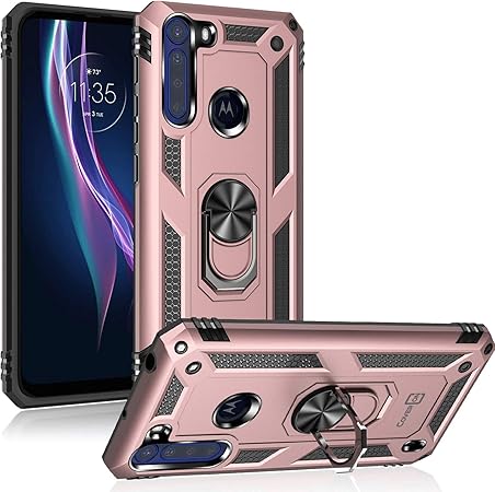 Capa Case Magnetica Imã Anti Impacto para Motorola Moto One Fusion (XT2073)  (Tela 6.5), com Stand e Suporte Anel e Rotação 360, TPU, Motorola Moto One  Fusion (XT2073) (Tela 6.5) (Rose) | Amazon.com.br