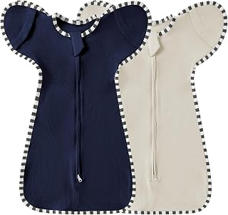 Baby Swaddle Blanket for Newborns and Infants,2-Piece Set Infant Pajamas,Baby Sleep Sack,Snug Fit Helps Calm Startle Reflex