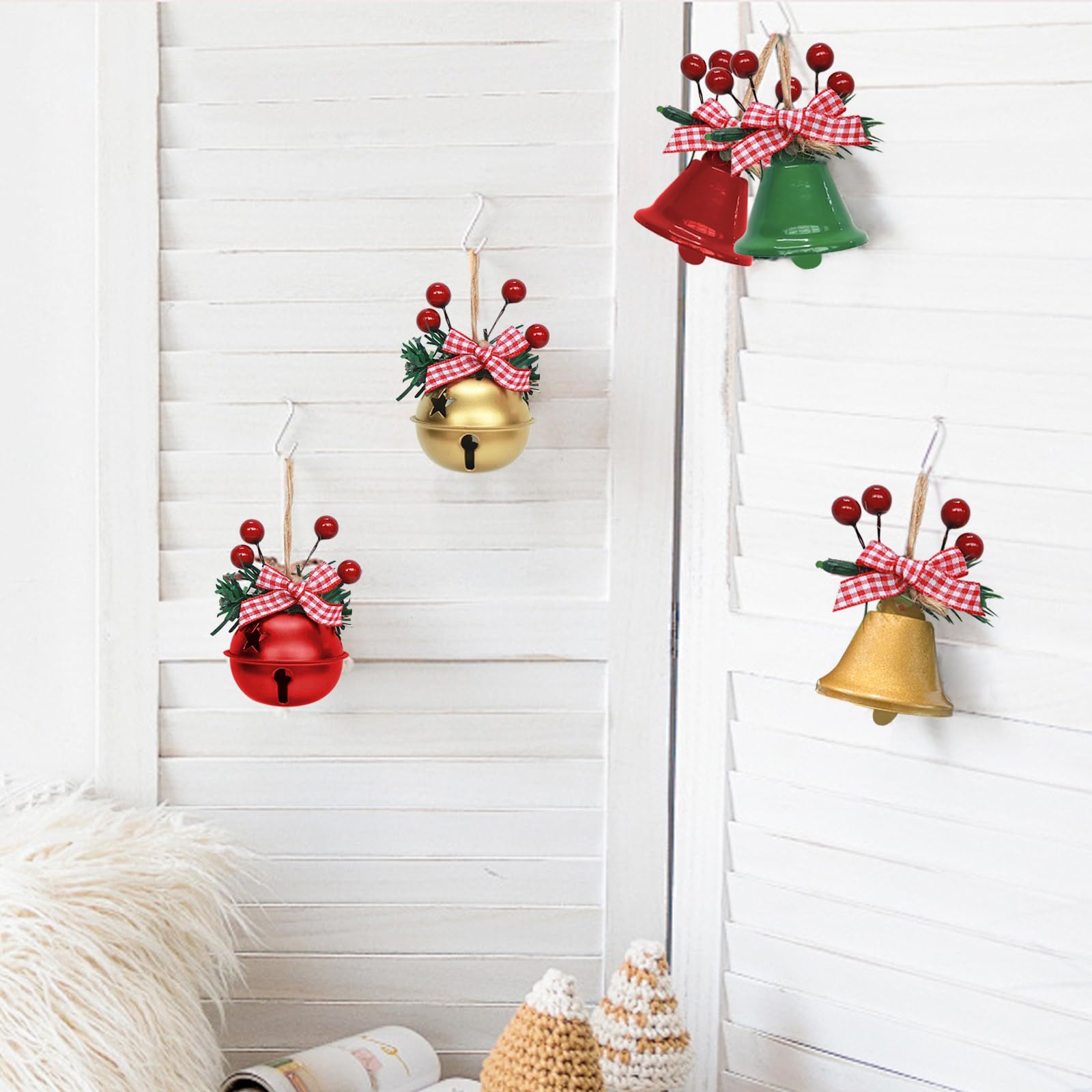 Set di 8 decorazioni natalizie per albero di Natale, per interni ed esterni, fatte a mano, regali da appendere per la casa/le feste