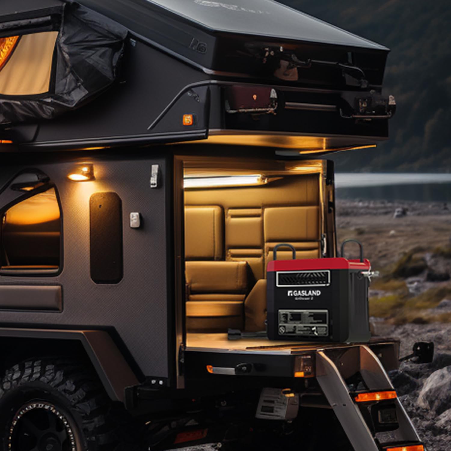GASLAND Go Shower G3 Pro-DE Gas Durchlauferhitzer, Propan/Butan(50mbar) Wassererhitzer für den Außenbereich, mit wiederaufladbarem eingebautem Akku, heiße Dusche für Camping