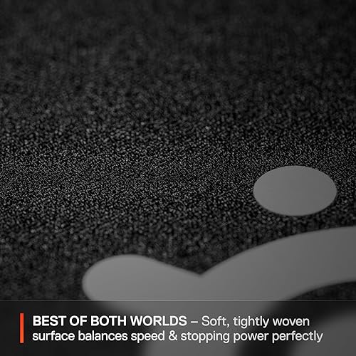 Vista 3 de SteelSeries QcK L Performance Balance - Alfombrilla de mouse para juegos con densidad extra para un deslizamiento suave, costuras de borde de perfil