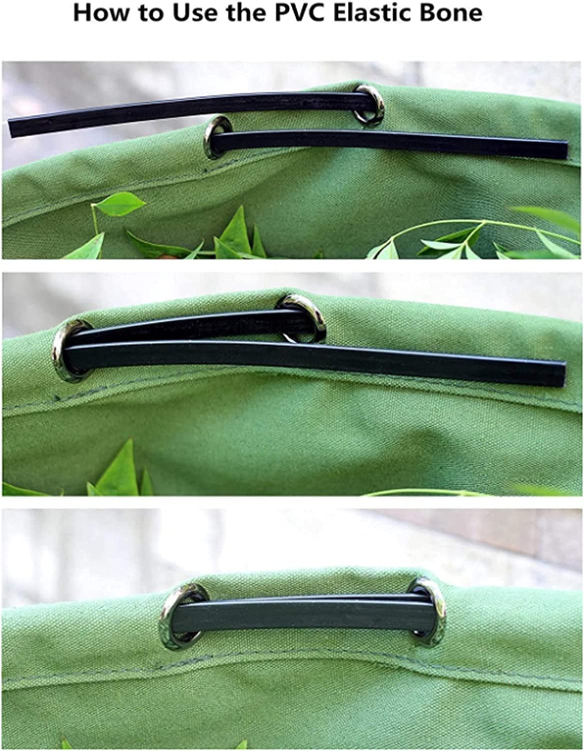 Bolsas de basura for jardín, bolsas de jardín resistentes con asas, bolsas de jardín reutilizables impermeables, bolsa de hojas verdes con tela de lona militar, for recoger residuos de plantas, hierba