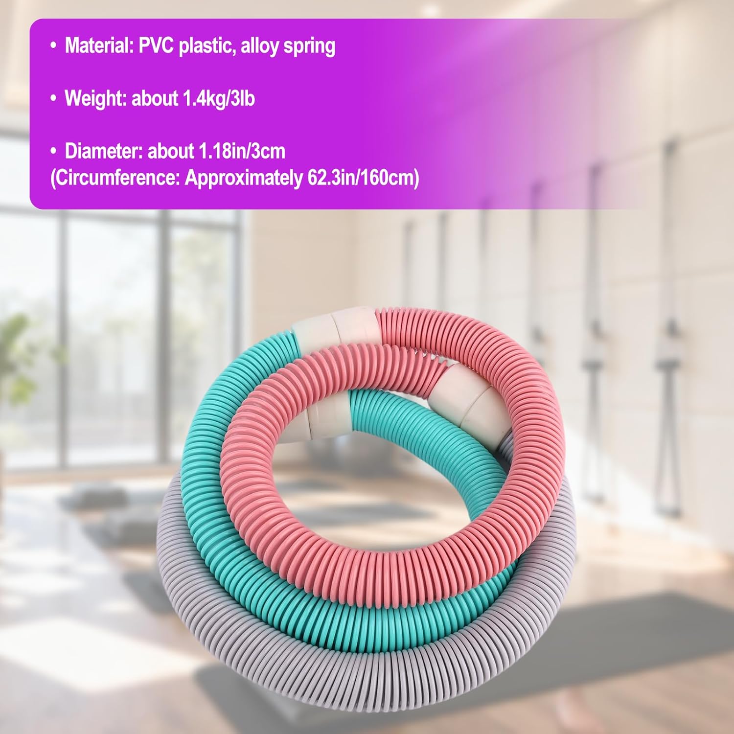 Quiet Weighted, Waist-Friendly Silent Design Weighted Soft Spring Portable Slimming Fitness Tool for Adult Home Gym Core Workout Fat Burning