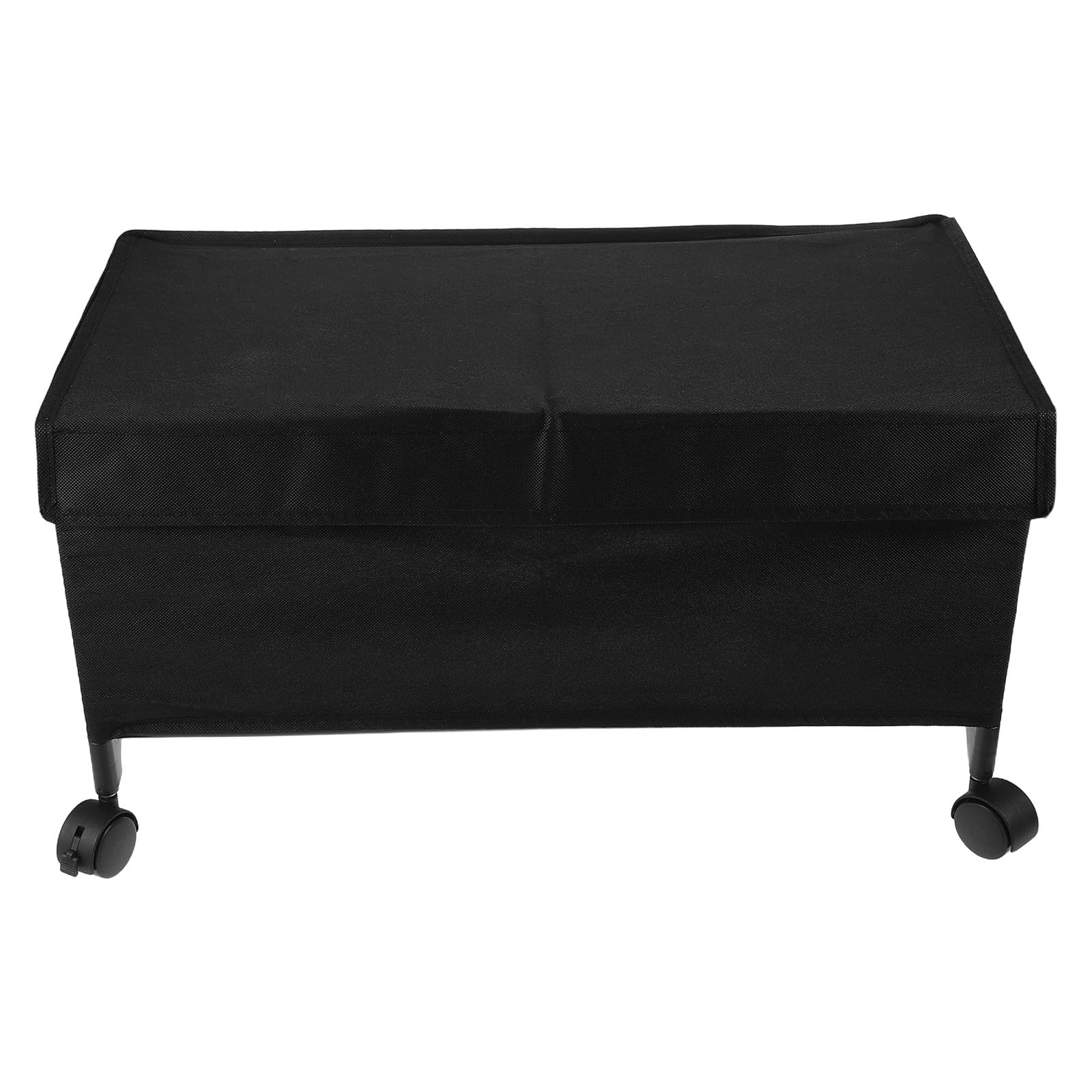 Bacs de rangement à roulettes noir avec couvercles pour vêtements