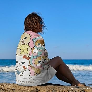 Amazon｜モフ-サンド Mofusand ビーチタオル バスタオル スイム