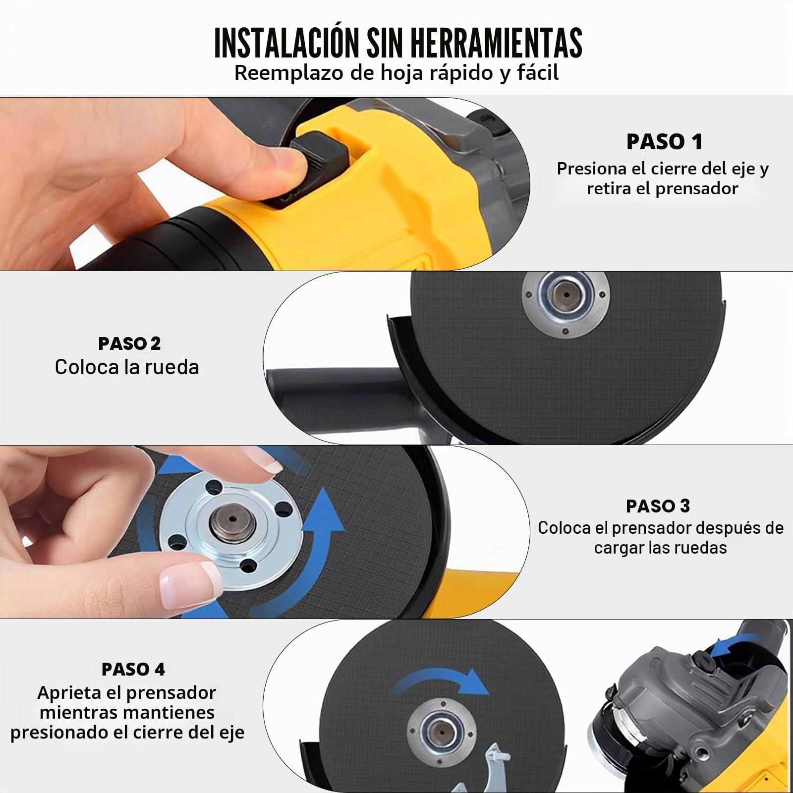 Amoladora Angular a Eléctrica Compatible con DeWalt 20V Batería