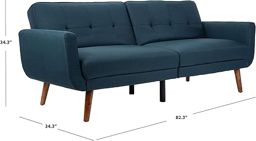 Miniatura 30 de Safavieh Home Bushwick - Sofá cama convertible plegable gris y marrón de 82.7 pulgadas Rubor / Natural,gris/marrón,azul marino / marrón